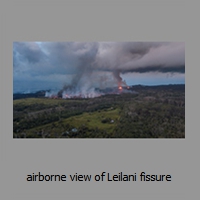 airborne view of Leilani fissure